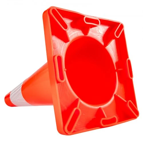 VEVOR Eismo kūgiai, 12 vnt., 46 cm, oranžiniai, PVC, su atšvaitinėmis juostomis