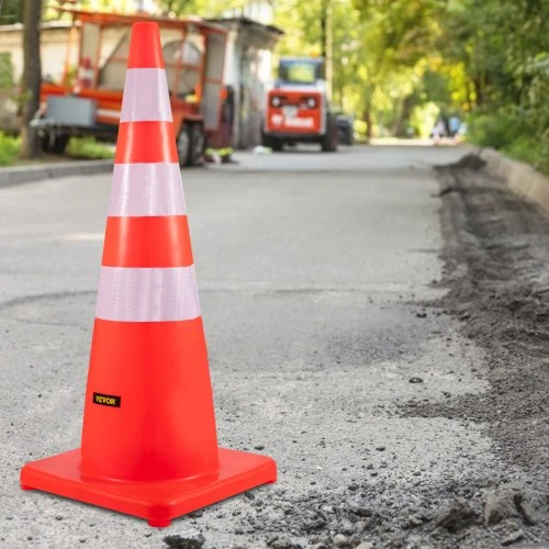 VEVOR Eismo kūgiai, 6 vnt., PVC, oranžiniai, 90 cm