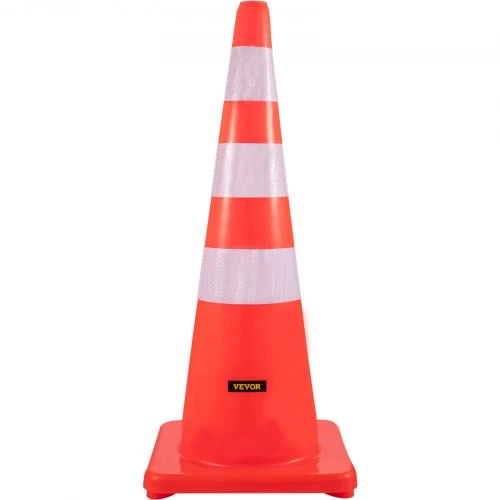 VEVOR Eismo kūgiai, 6 vnt., PVC, oranžiniai, 90 cm