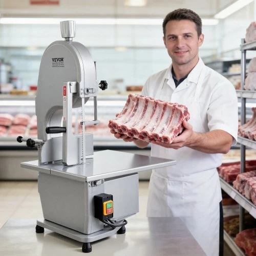 VEVOR Elektrinė kaulų pjovimo mašina BS-250, 1800 W, nerūdijantis plienas, 52 x 49 x 86 cm