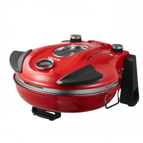 VEVOR Elektrinė picų krosnelė, 30 cm, 1200 W, raudona