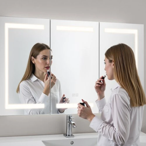 Koduva Elektrinė vonios spintelė su veidrodžiu VEVOR CTT-301, LED, 100 x 60 cm