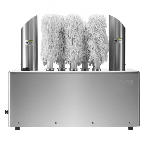 VEVOR Elektrinė vyno taurių poliravimo mašina FM-12, 8 šepečiai, 660 puodelių/val., 58 x 31 x 50 cm