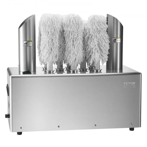 VEVOR Elektrinė vyno taurių poliravimo mašina FM-12, 8 šepečiai, 660 puodelių/val., 58 x 31 x 50 cm