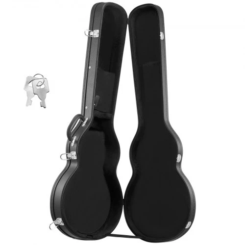 VEVOR Elektrinės gitaros kietas dėklas, 108 cm, medinis, juodas, skirtas 991 mm Les Paul gitaroms