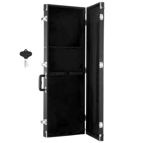 VEVOR Elektrinės gitaros kietasis dėklas, medinis, juodas, 111 x 42 x 13 cm, skirtas 99 cm Tele/ST gitaroms
