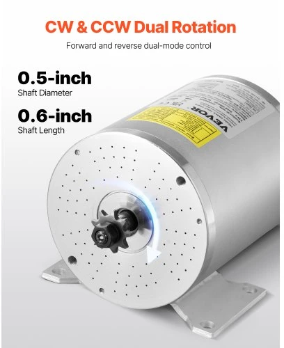 VEVOR Elektrinio bešepetėlio DC variklio rinkinys JZ72V3000W, 3000 W, 72 V, 4900 rpm