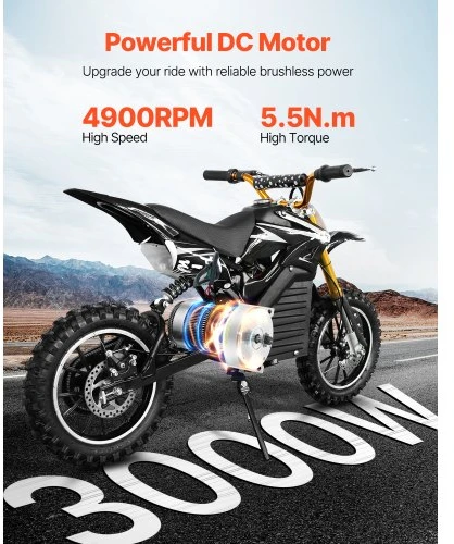 VEVOR Elektrinio bešepetėlio nuolatinės srovės variklio rinkinys JZ72V3000W, 72 V, 3000 W, 4900 aps./min.