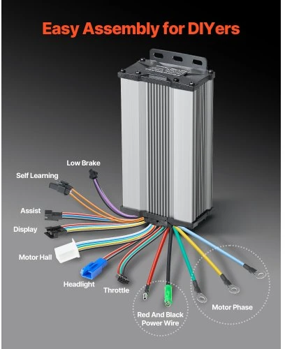 VEVOR Elektrinio dviračio konversijos rinkinys CNE-K26F1KW, 1000 W, 48 V, priekinis 66 cm ratas
