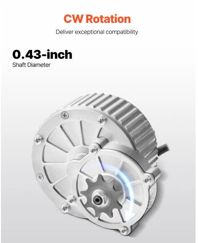 VEVOR Elektrinio dviračio variklio komplektas BY1018-1, 450 W, 36 V, 3000 rpm