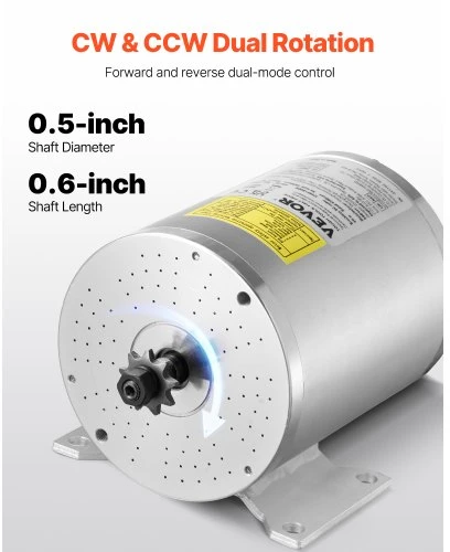 VEVOR Elektrinio dviračio variklio rinkinys JZ48V1800W, 1800 W, 48 V, 4500 aps./min.
