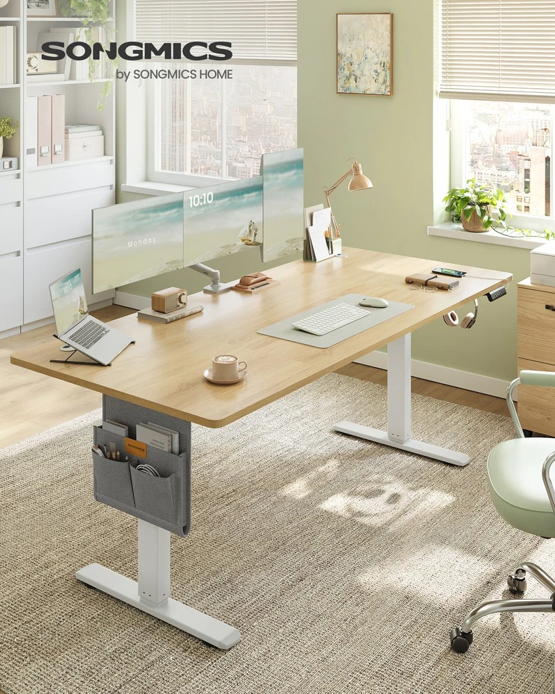 Koduva Elektrinis aukščio reguliuojamas rašomasis stalas, 180 x 80 x 72–120 cm, aukso ąžuolo spalvos