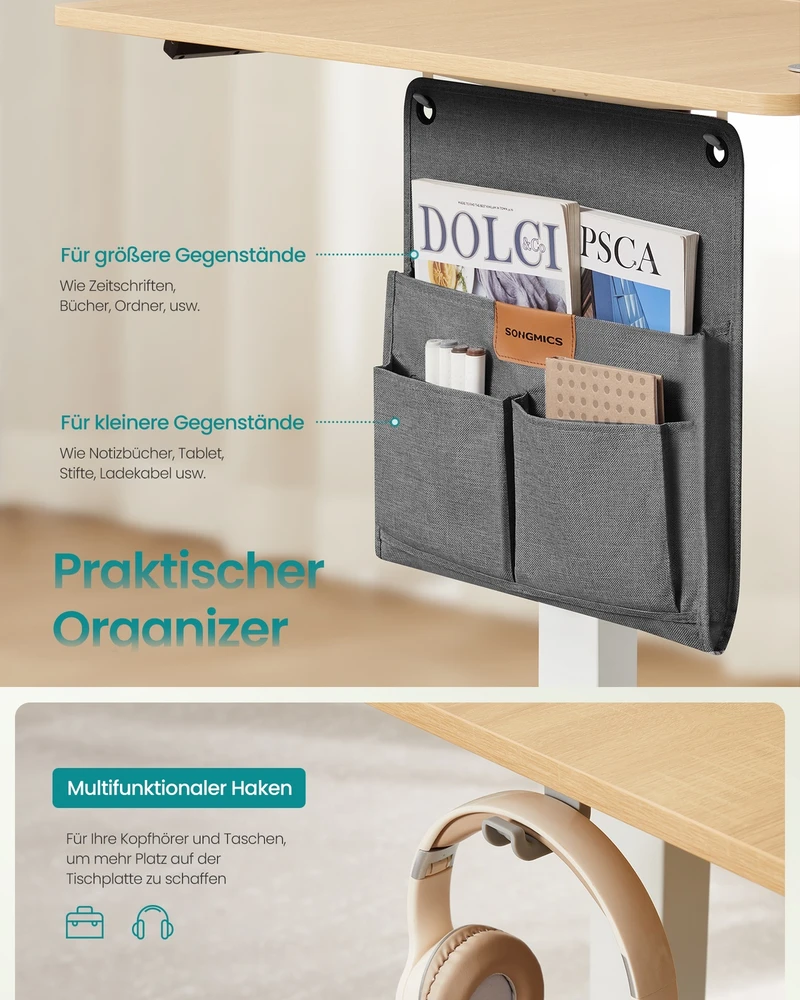 Koduva Elektrinis aukščio reguliuojamas rašomasis stalas, 180 x 80 x 72–120 cm, aukso ąžuolo spalvos