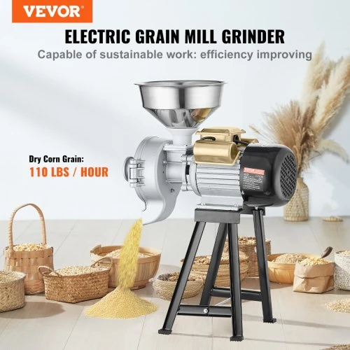 Koduva Elektrinis grūdų malūnas VEVOR GM-002, 3000 W, 51 x 25 x 70 cm