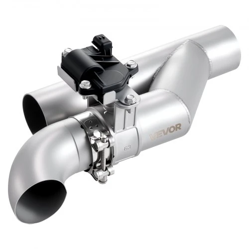VEVOR Elektrinis išmetimo sklendės komplektas 0303110, 63,5 mm, nerūdijantis plienas, natūralaus metalo