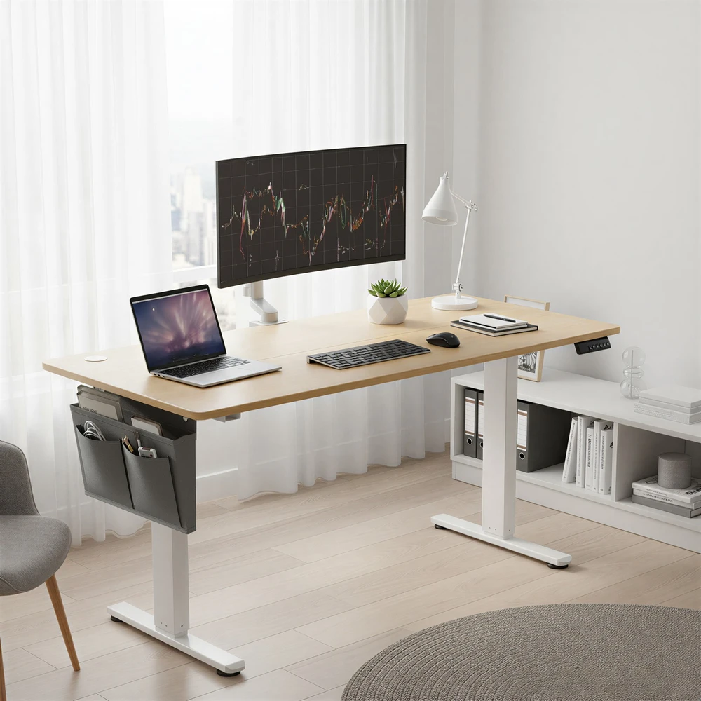 Koduva Elektrinis reguliuojamo aukščio rašomasis stalas, 160 x 70 cm, 4 atminties mygtukai