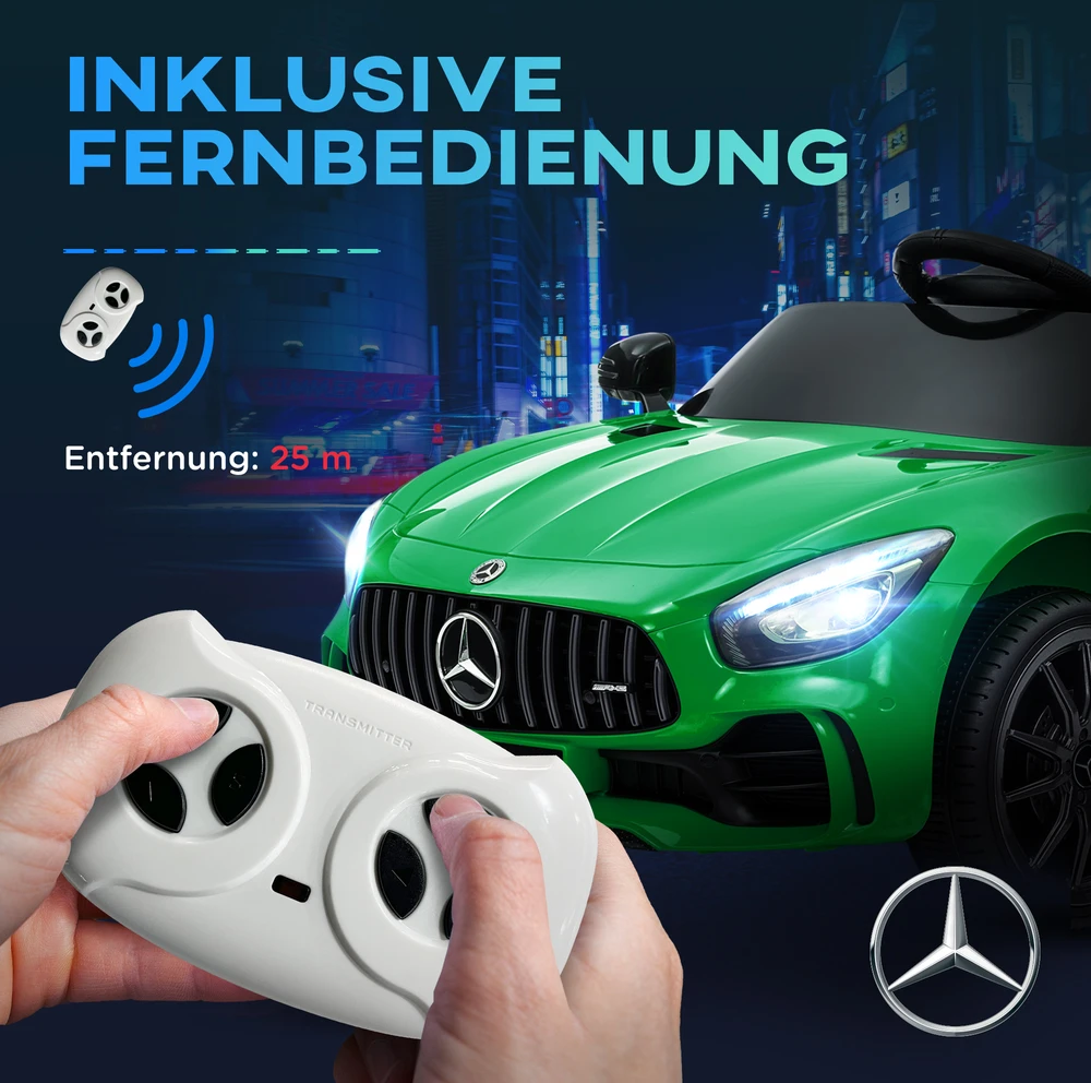 Koduva Elektrinis vaikiškas automobilis Mercedes-Benz AMG GTR, žalias, 108 x 67 x 46 cm