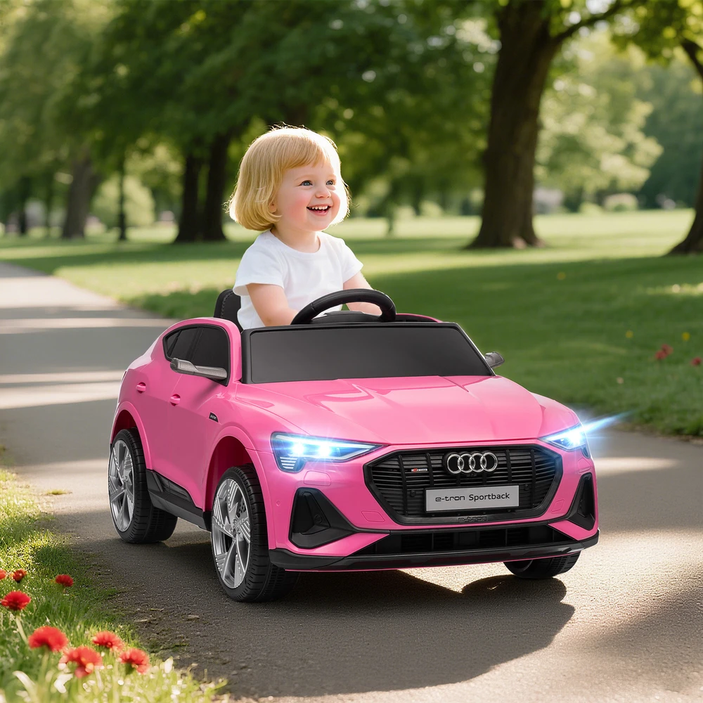 Koduva Elektrinis vaikiškas automobilis Audi E-tron, 12V, rožinė, 108 x 60 x 47 cm