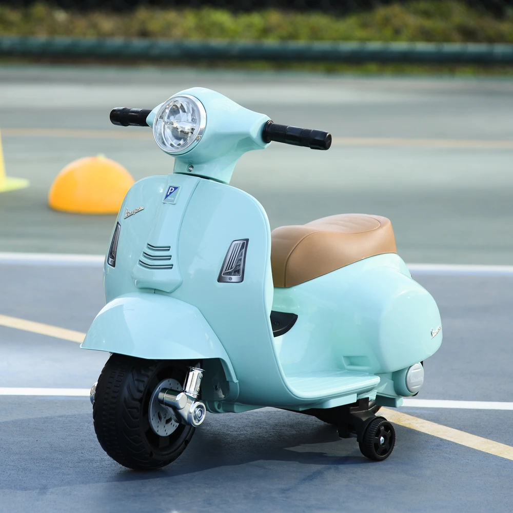 Sofa Aosom Elektrinis vaikų motociklas VESPA, žalias, 66,5 x 38 x 52 cm