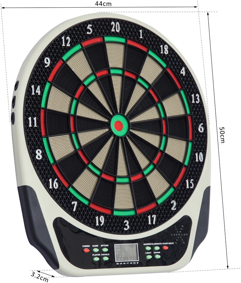 Koduva Elektroninė smiginio lenta, juoda/balta, plastikas, 41,5 cm