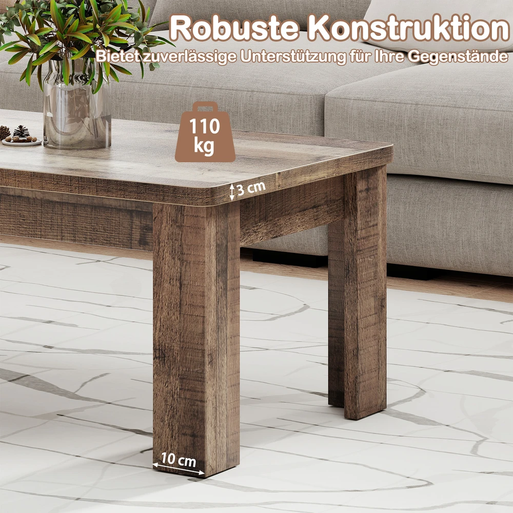 Promotion Farmhouse kavos staliukas, 120 x 60 x 46 cm, rudas