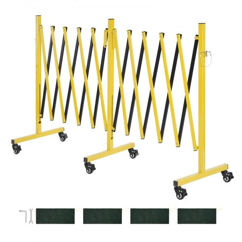 VEVOR Folding barricade, XSJ-S-0006, geltona ir juoda, 5,46 m