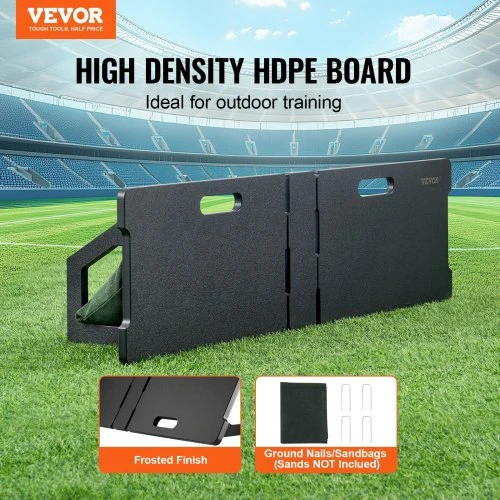 Koduva Futbolo atmušimo lenta VEVOR, HDPE, sulankstoma, 119 x 36 x 10 cm