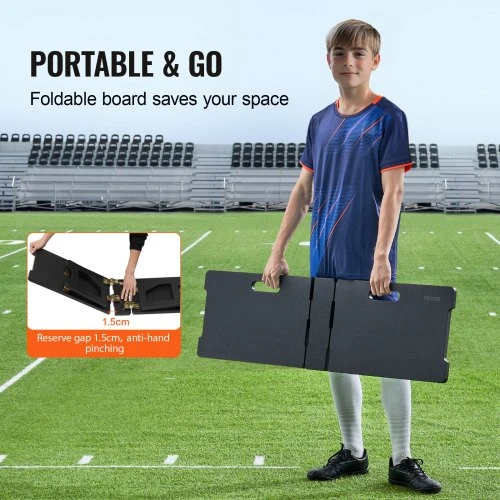 Koduva Futbolo atmušimo lenta VEVOR, HDPE, sulankstoma, 119 x 36 x 10 cm