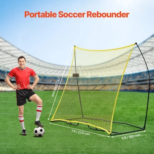 Koduva Futbolo atmušimo treniruoklis VEVOR, nešiojamas, geležis ir poliesteris, 213 x 213 cm