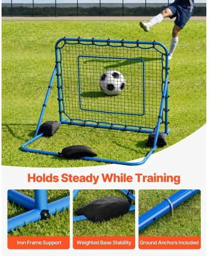 Koduva Futbolo kamuolio atmušimo tinklas VEVOR, Q195 geležinis rėmas, 147 x 117 cm