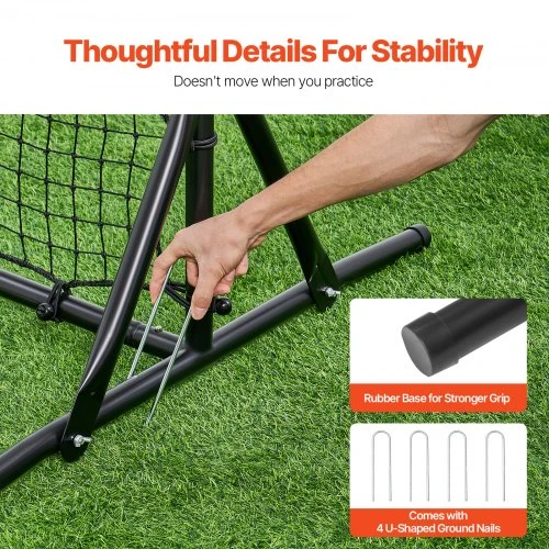 VEVOR Futbolo kamuolio atmušimo treniruoklis, geležinis rėmas, 183 x 122 cm