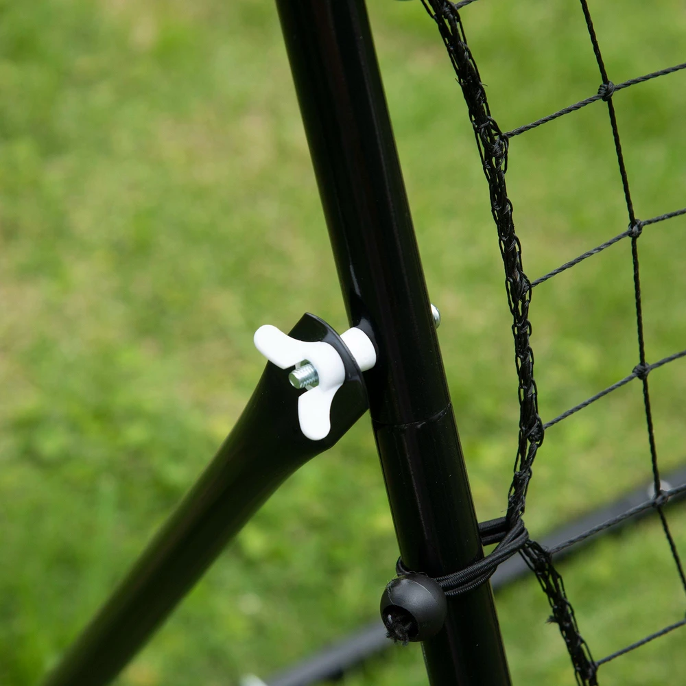 Aosom Futbolo rebounderis, 84 x 84 cm, juodas