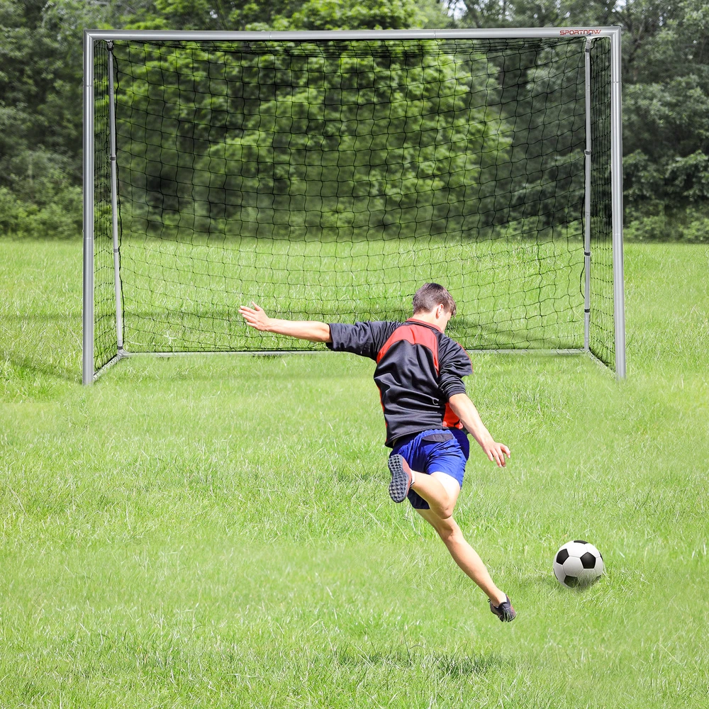 Aosom Futbolo vartai, pilki, 300 x 120 x 200 cm