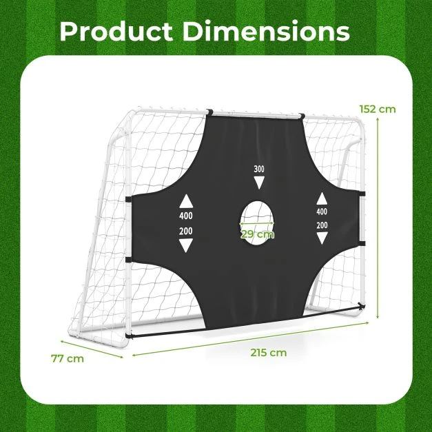 Promotion Futbolo vartai su taikiniu 215x77x152 cm