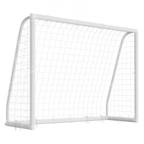 VEVOR Futbolo vartai, PVC, balti, 244 x 182 cm, su tinklu, taikiniu ir kūgeliais