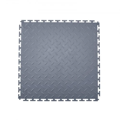 VEVOR Garažo grindų plytelės, 8 vnt., PVC, grafito pilkos, 51 x 51 x 0,5 cm