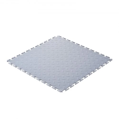 VEVOR Garažo grindų plytelės, jungiamos, PVC, šviesiai pilkos, 8 vnt., 513 x 513 x 5 mm