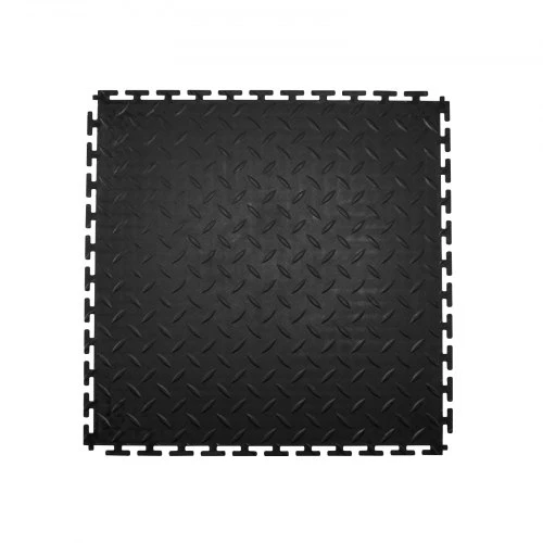 VEVOR Garažo grindų plytelės, PVC, juodos, 8 vnt., 51 x 51 x 0,5 cm