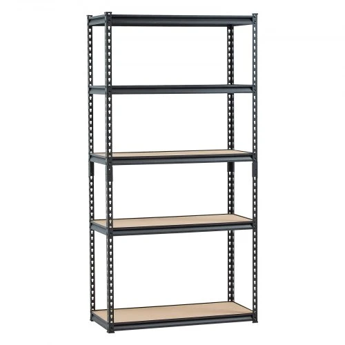 VEVOR Garažo lentyna, 5 pakopų, juoda, plienas/MDF, 91 x 41 x 181 cm, iki 907 kg