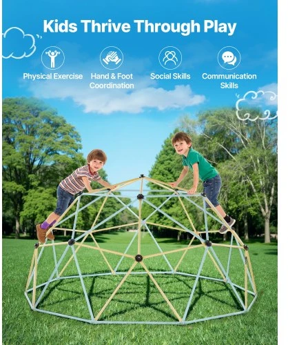Koduva Geometrinis laipiojimo kupolas VEVOR JX-DC-10, 305 x 305 x 153 cm, iki 453 kg