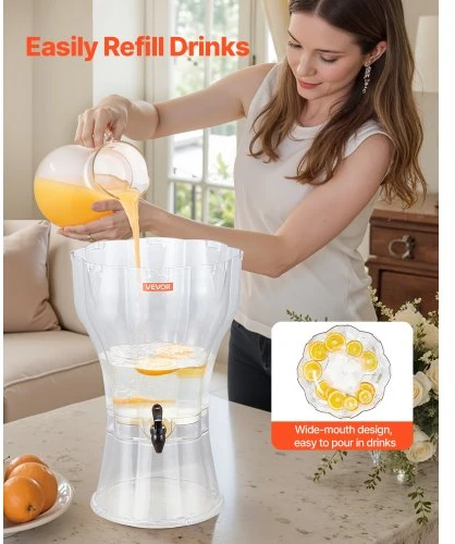 Koduva Gėrimų dozatorius VEVOR, 13 l, skaidrus, PC plastikas
