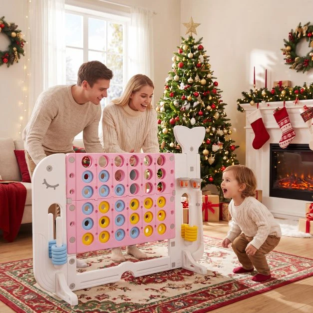 Promotion Giant 4-to-Score žaidimų rinkinys su žiedų mėtymu, rausvas