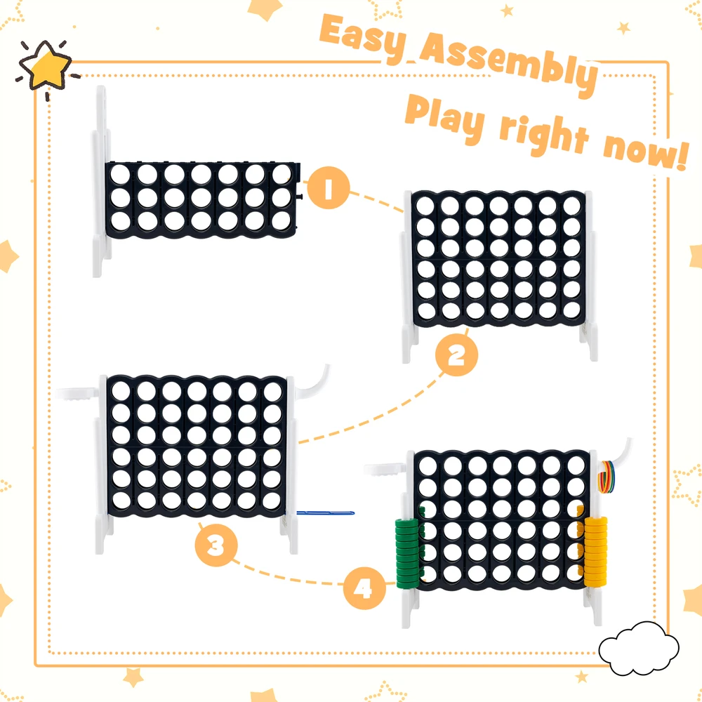 Promotion Giant Connect 4 Jumbo žaidimas baltas