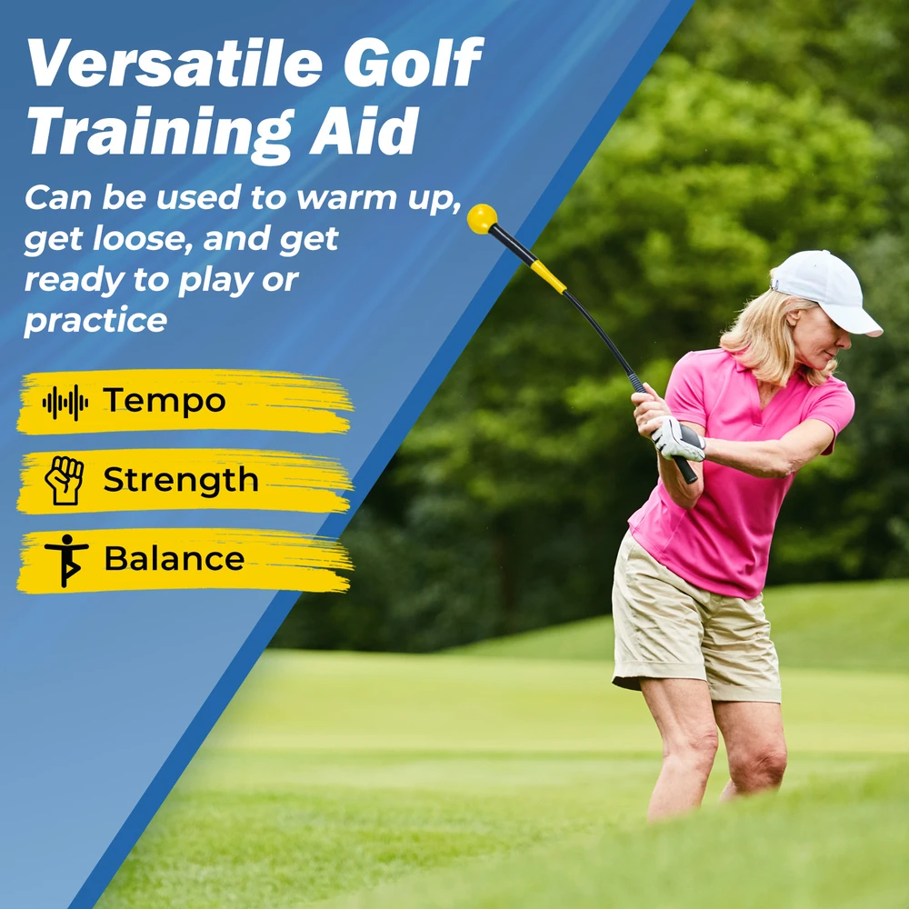 Promotion Golfui Svyravimo Treniruoklis su Svorine Galva 80 cm Geltonas