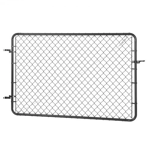VEVOR Grandininės tvoros varteliai, 183 x 122 cm, reguliuojami, juodi, su PVC danga