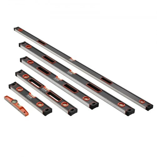 Koduva Gulsčiukų rinkinys VEVOR, 6 vnt., aliuminis, juoda / oranžinė, 25/40/60/80/120/200 cm