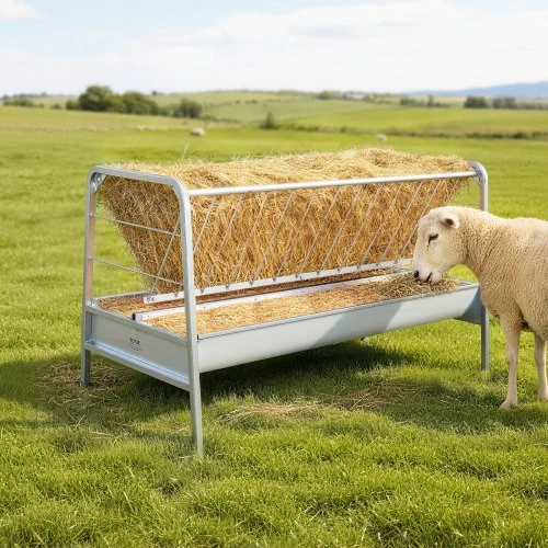 VEVOR Gyvulių šėrykla T1097, 2 in 1, sidabrinė, 300 l, 147 x 70 x 87 cm