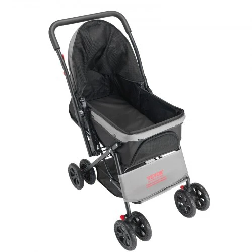 VEVOR Gyvūnų vežimėlis GS303, sulankstomas, 4 ratų, iki 20 kg