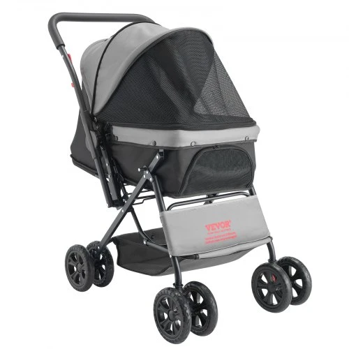 VEVOR Gyvūnų vežimėlis GS303, sulankstomas, 4 ratų, iki 20 kg