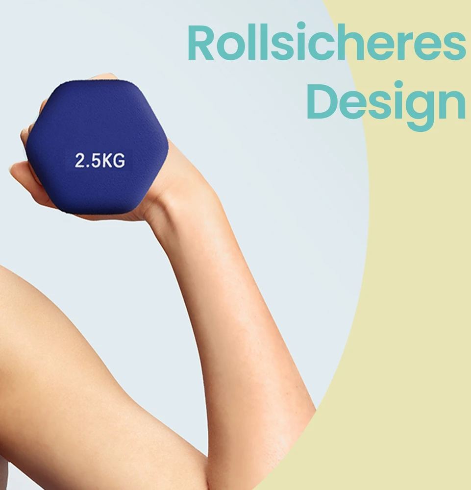 Koduva Hantelių rinkinys, 2 vnt., 2 x 2,5kg, juodas, jėgos treniruotėms